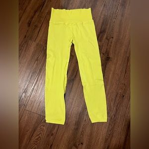 Neon Yellow Free People Leggings